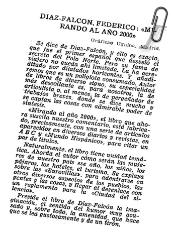 libro Federico Díaz Falcón -  Mirando al Año 2000